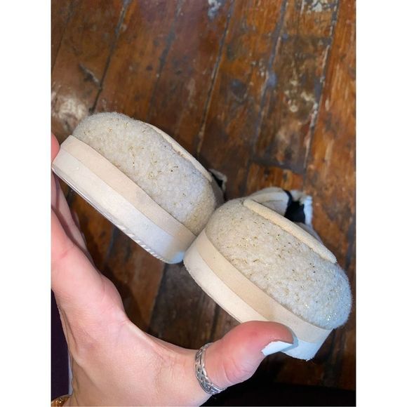 P448 Baby Lama Teddy Off White Vibram Sole Slip On Shoe Size 9 /EU 40, MSRP $245 - Picture 7 of 10